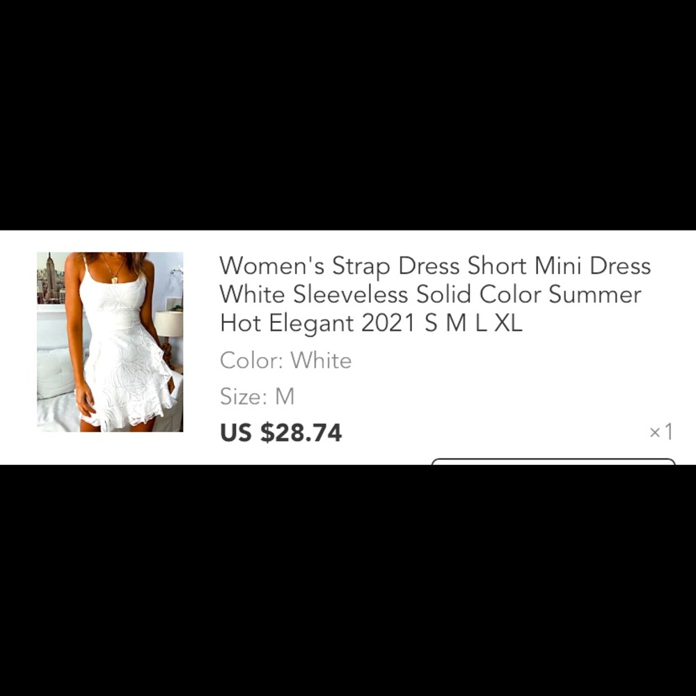 White spaghetti strap dress